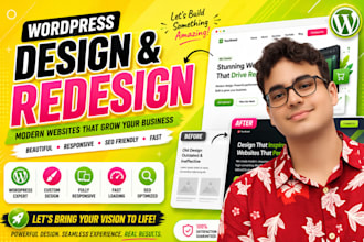 design, redesign wordpress website with elementor