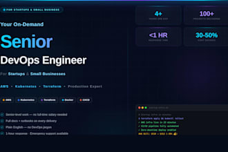 be your devops engineer for startups and small businesses