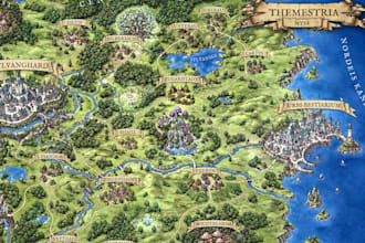do fantasy world map design city map illustration regional board game battle map