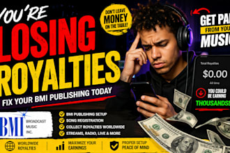 help you collect music royalties by registering and publish your songs with bmi