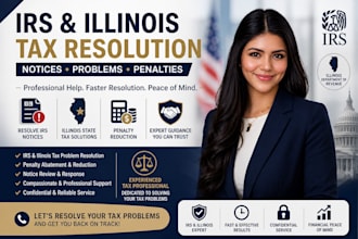 resolve irs and illinois state tax problems, notices, and penalties as CPA