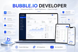 do bubble io website development, build bubble mvp saas as bubble io developer