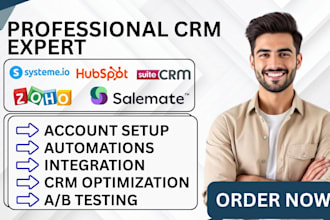 setup system io hubspot zoho funnel crm salemate suite crm automation
