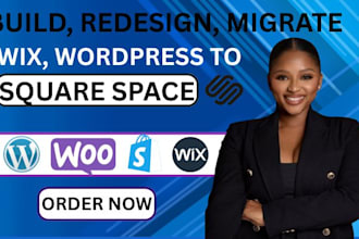 redesign and migrate wix, wix to squarespace website, squarespace to wix website