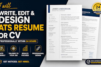write or update your ats optimized professional resume or cv writing in 24 hours