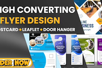 design  marketing flyer business flyer postcard leaflet and door hanger