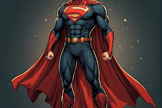 superhero character for art
