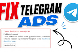 telegram ads, fix ad destination, fix ad rejected due quality error, telegram ad