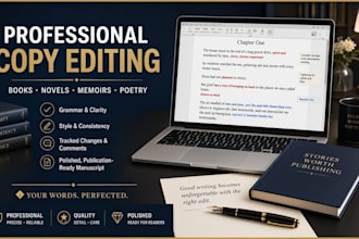 copy edit your book manuscript, novel, memoir, poetry and document