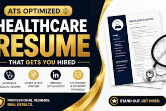 write ats healthcare nursing resume, medical CV, cover letter, linkedin