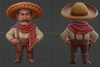 3d cartoon character models caricature 3d mascot design blender 3d rig animation