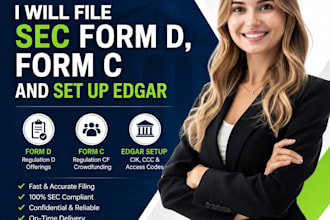 file sec form d form c and set up edgar