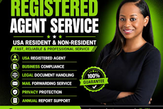 be your USA llc ,ein  register agent for any states