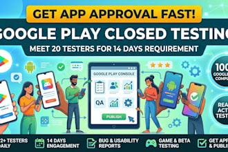 provide 12 google play app tester for mobile and beta tester