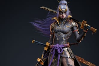 deliver 3d aaa character,3d animation retargeting,marmost baking, vfx,3d rigging