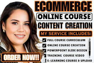 create ecommerce online course content and mini course system