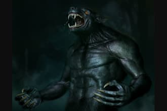 create high end 3d creature models for dark fantasy and realistic characters