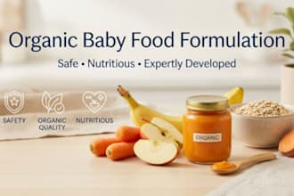 formulate organic baby food recipes and safe nutritional blends for your brand