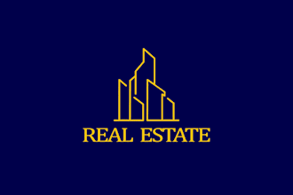 create a modern real estate logo design