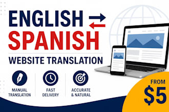 manually translate your website from english to spanish
