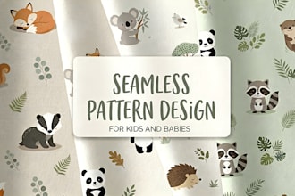 design seamless pattern design for babies textile