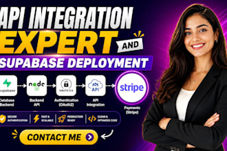 build saas backend, nodejs API, oauth2, stripe checkout, supabase deployment