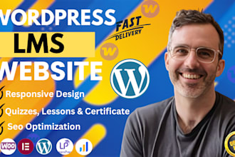 build wordpress lms website, elearning website and membership website