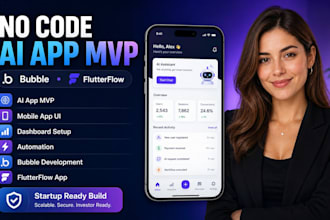 build your no code ai app mvp with bubble or flutterflow
