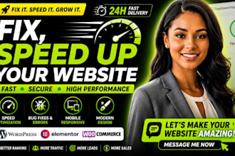 fix, redesign or optimize your website for speed and performance