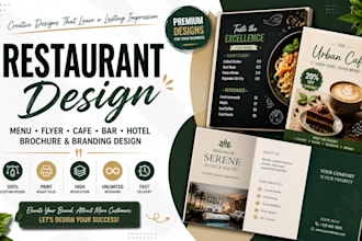 design luxury restaurant menu food flyer cafe bar hotel brochure and branding