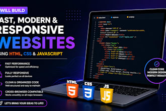 build a responsive HTML CSS javascript website