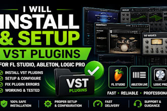 install and setup vst plugins for fl studio, ableton, logic pro