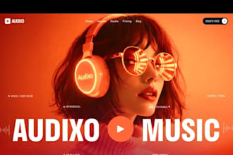 develop saas ai text to music  website, music app, video script website