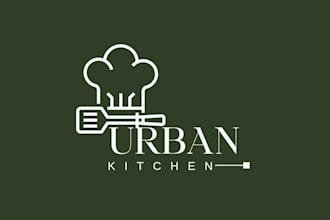 design luxury 3d restaurant logo with mockup