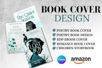 design stunning book cover, poetry book cover, and KDP cover design