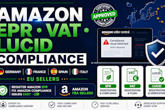 register amazon epr weee battg lucid vat for germany, france, spain, italy fast