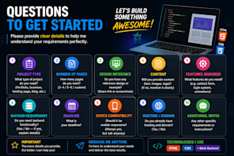 create responsive website with frontend and backend