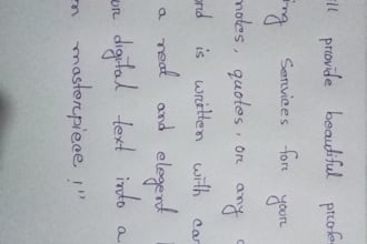 do beautiful professional handwriting for you