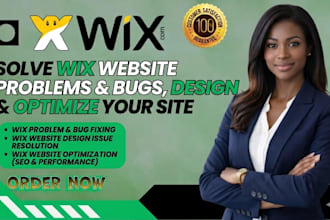 solve any wix website problem, bug, or design issue, optimize wix website
