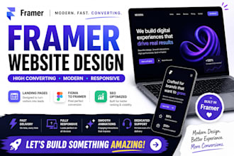design modern framer website develop high converting framer landing page SEO