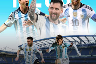 make an athletic poster design for your favorite sports star
