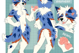 draw furry ref sheet, furry art character, reference sheet for your fursona
