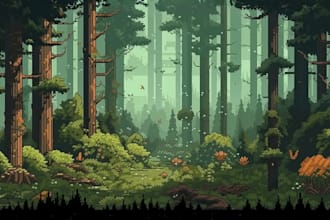 pixel art background pixel art landscape scenery environment pixel art tilesets
