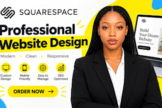 design or redesign squarespace website, build squarespace website development