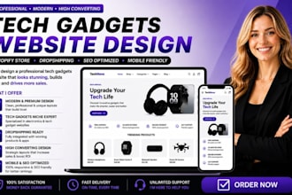 design shopify tech gadget store electronics dropshipping website