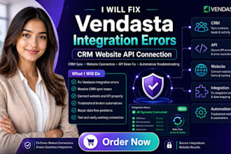 fix vendasta integration errors CRM website API connection