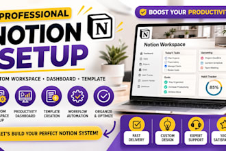 create custom workspace aesthetic notion setup for business student productivity