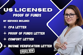 provide notarised proof of funds documentation for funding and bank style letter