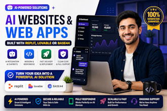 build ai website, using replit, lovable or base 44