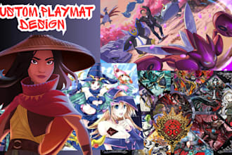 design custom tcg playmat, mtg, yugioh, lorcana mat, pokemon card game playmat